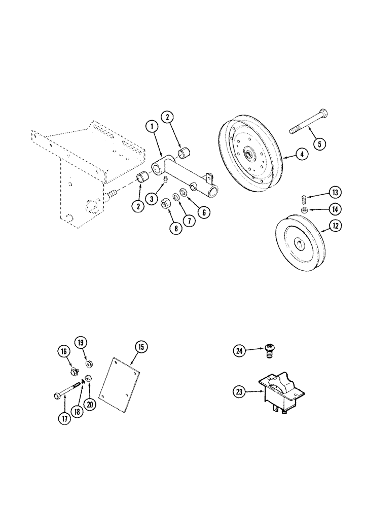 Схема запчастей Case IH 1010 - (09A-24) - REEL DRIVES 1440E, 1460E AND 1480E COMBINES PREVIOUSLY EQUIPPED WITH 825 HEADER (09) - CHASSIS/ATTACHMENTS