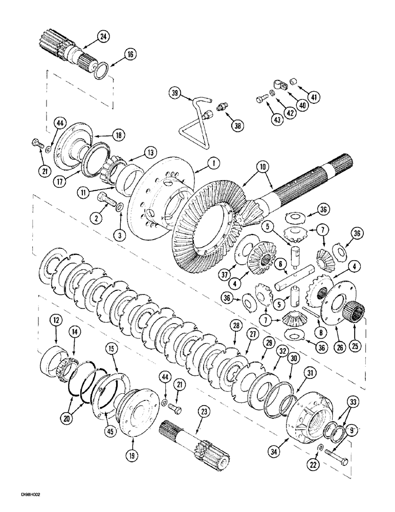 Схема запчастей Case IH 5150 - (6-048) - TRANSMISSION - DIFFERENTIAL (06) - POWER TRAIN