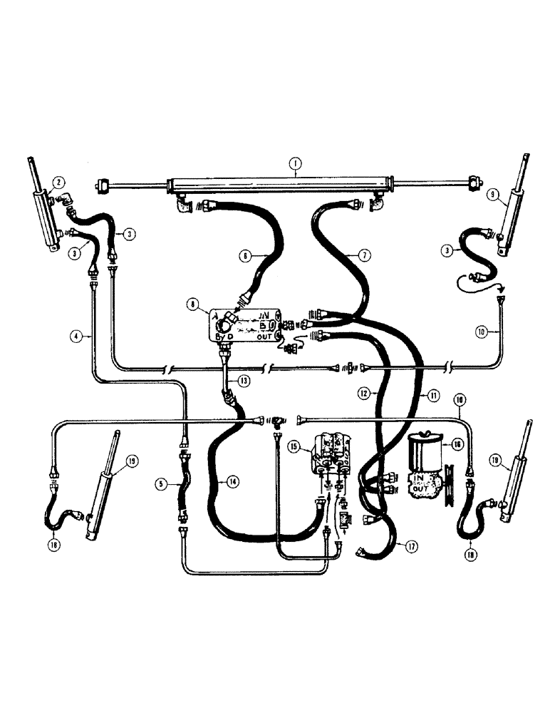 Схема запчастей Case IH 856 - (22) - HYDRAULIC SYSTEM 