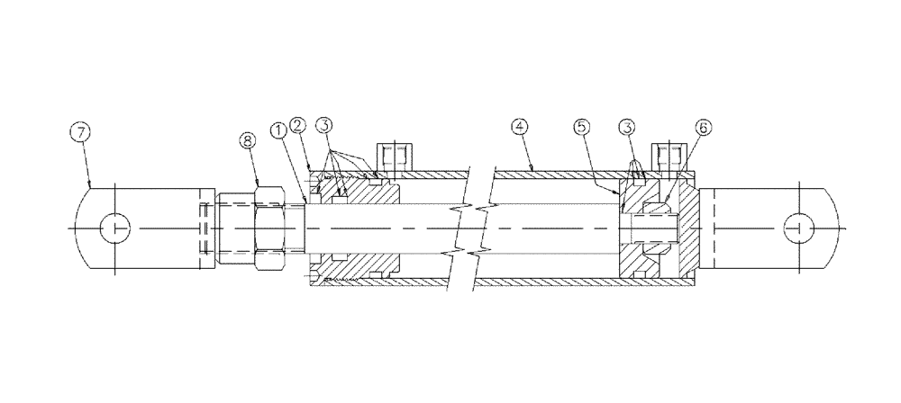 Схема запчастей Case IH 438 - (12-003) - CYLINDER, 2.5 X 20, SAE PORTS Hydraulic Components