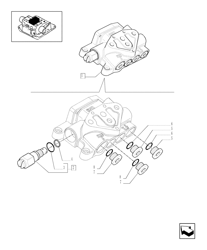 Схема запчастей Case IH MAXXUM 110 - (1.82.7/ B) - INCOMING SIDE PANEL - PARTS COMPONENTS (07) - HYDRAULIC SYSTEM