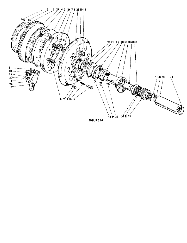 Схема запчастей Case IH 880A - (022) - DOUBLE CLUTCH, BORG AND BECK, 880/A, LIVEDRIVE (03.1) - CLUTCH