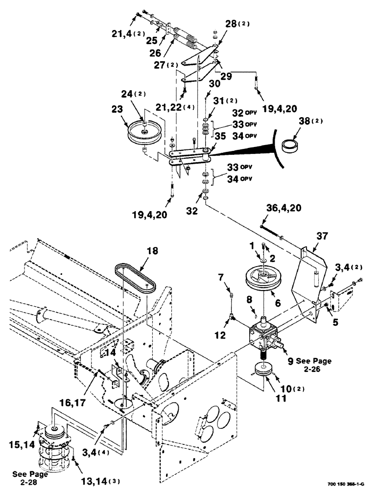 Схема запчастей Case IH DC515 - (2-22) - HEADER DRIVE ASSEMBLY, SECONDARY LEFT (09) - CHASSIS