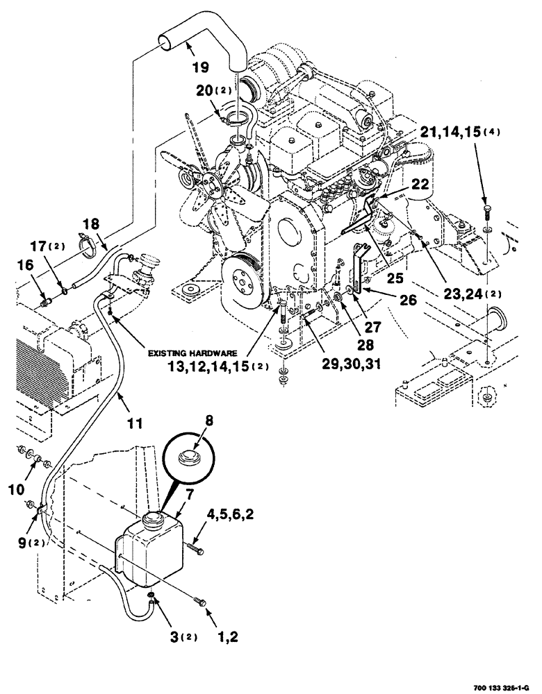 Схема запчастей Case IH 8870 - (02-02) - ENGINE ACCESSORIES ASSEMBLY (10) - ENGINE