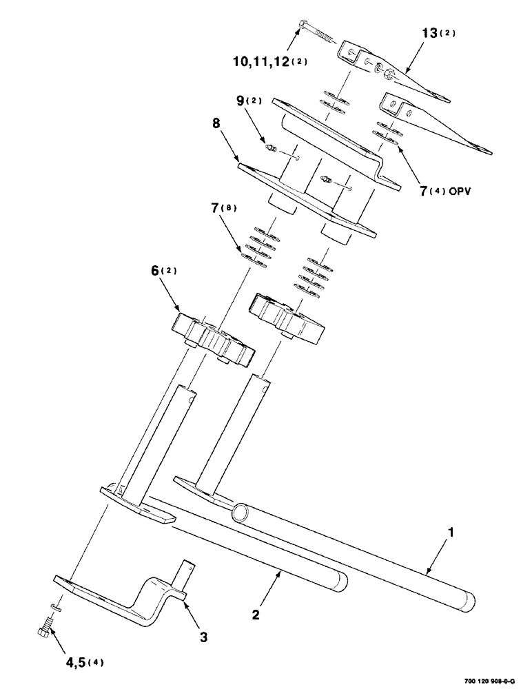 Схема запчастей Case IH 8480 - (7-24) - TWINE ARM ASSEMBLY (12) - MAIN FRAME