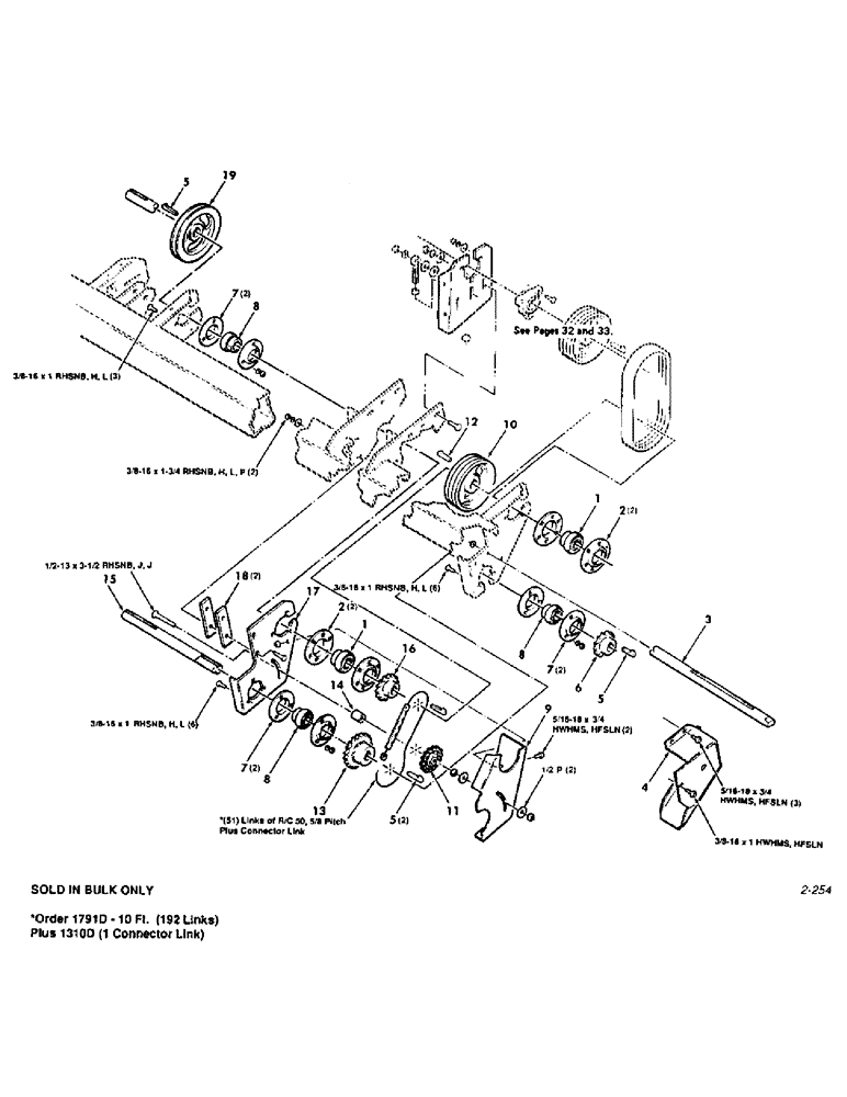 Схема запчастей Case IH 8830 - (34) - DRIVE ASSEMBLY, SECONDARY (58) - ATTACHMENTS/HEADERS