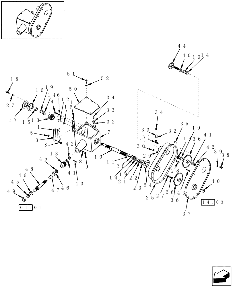 Схема запчастей Case IH SMX91 - (03.01) - GEARBOX, MAIN & CONDITIONER (03) - MAIN GEARBOX