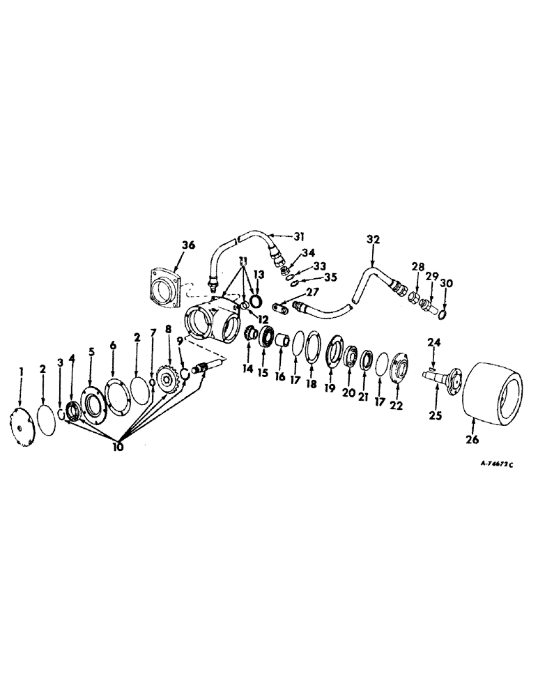 Схема запчастей Case IH 826 - (07-54) - DRIVE TRAIN, BELT PULLEY, TRACTORS WITH INDEPENDENT PTO (04) - Drive Train