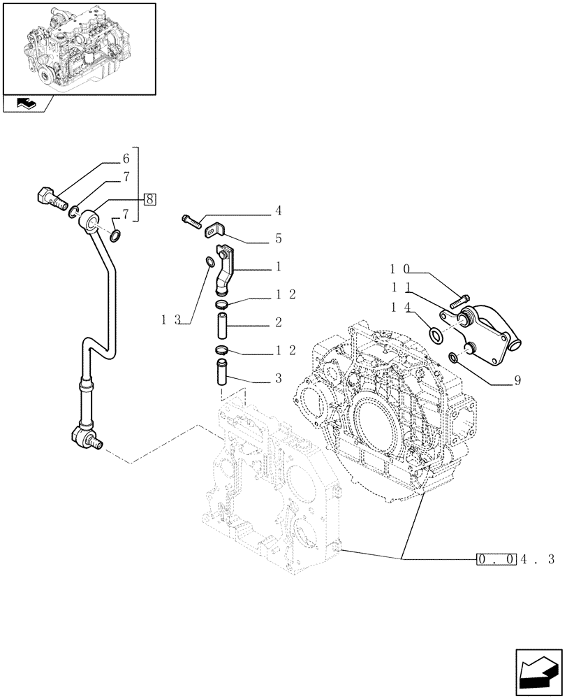 Схема запчастей Case IH F4HE9687G J101 - (0.04.5) - BREATHER - ENGINE (2855932) 