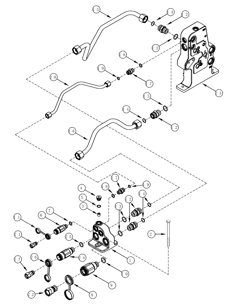 Схема запчастей Case IH MX200 - (08-13) - HYDRAULIC SYSTEM POWER BEYOND (08) - HYDRAULICS