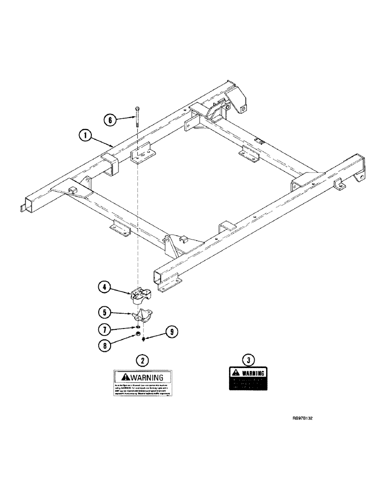 Схема запчастей Case IH 3900 - (9-02) - MAIN FRAME (09) - CHASSIS/ATTACHMENTS