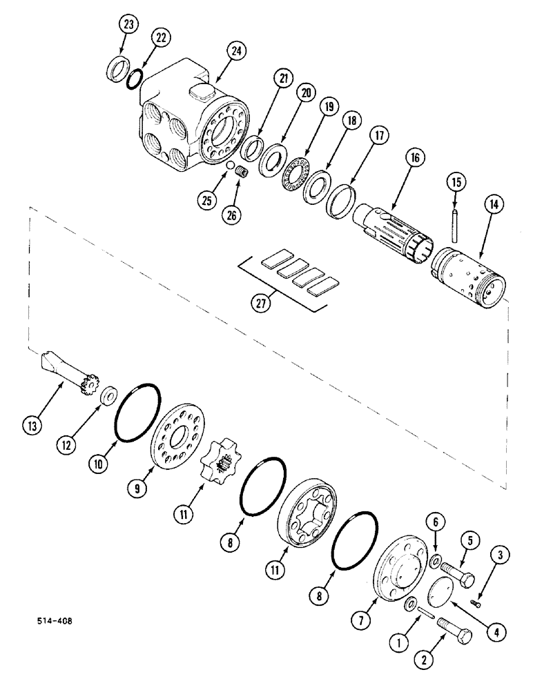 Схема запчастей Case IH 248 - (5-308) - INTEGRAL HYDROSTATIC STEERING VALVE (05) - STEERING