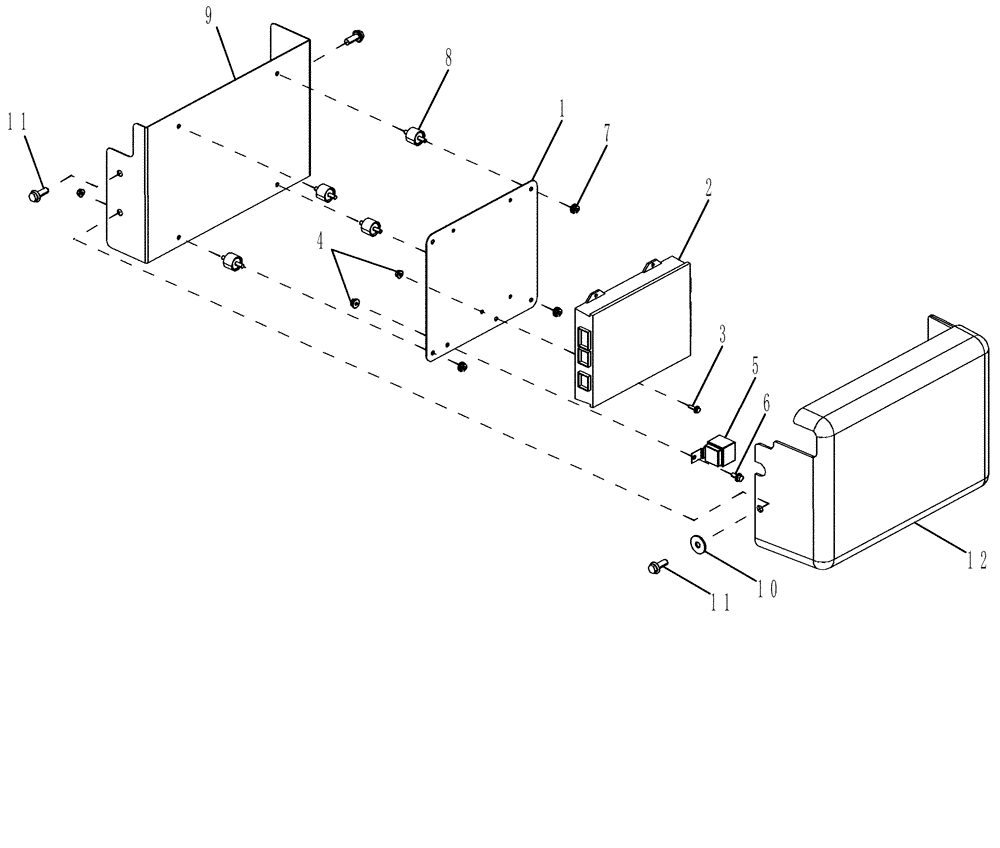 Схема запчастей Case IH 625 - (55.640.01[02]) - ELECTRONIC CONTROL UNIT, MODEL YEAR 2009 AND AFTER (55) - ELECTRICAL SYSTEMS