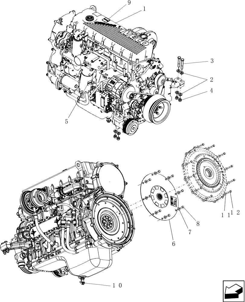 Схема запчастей Case IH 7010 - (10.100.01[01]) - COMPLETE ENGINE - 7010 (10) - ENGINE