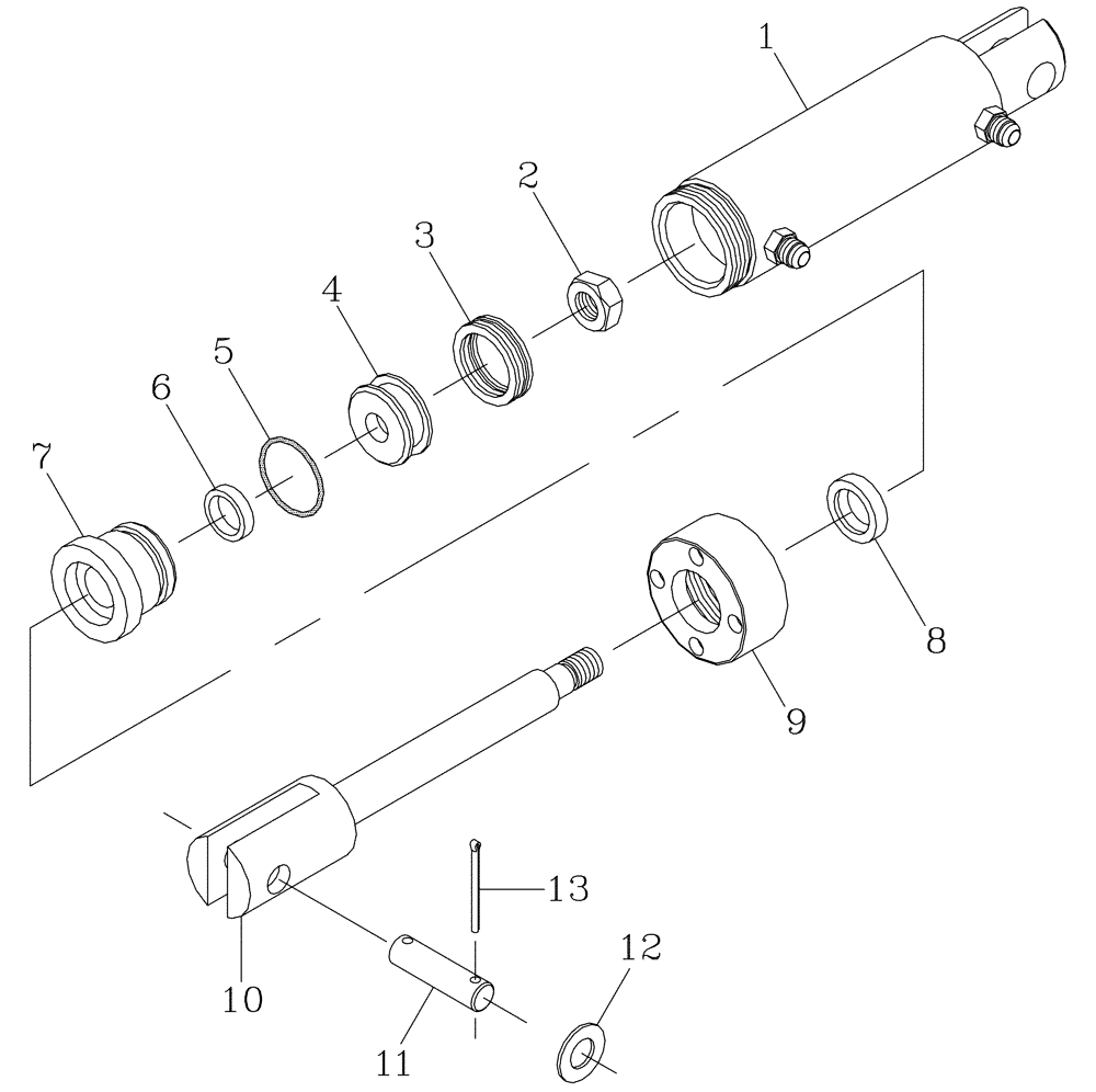 Схема запчастей Case IH 7700 - (B02[08]) - HYDRAULIC CYLINDER {Extractor Bin Flap} Hydraulic Components & Circuits