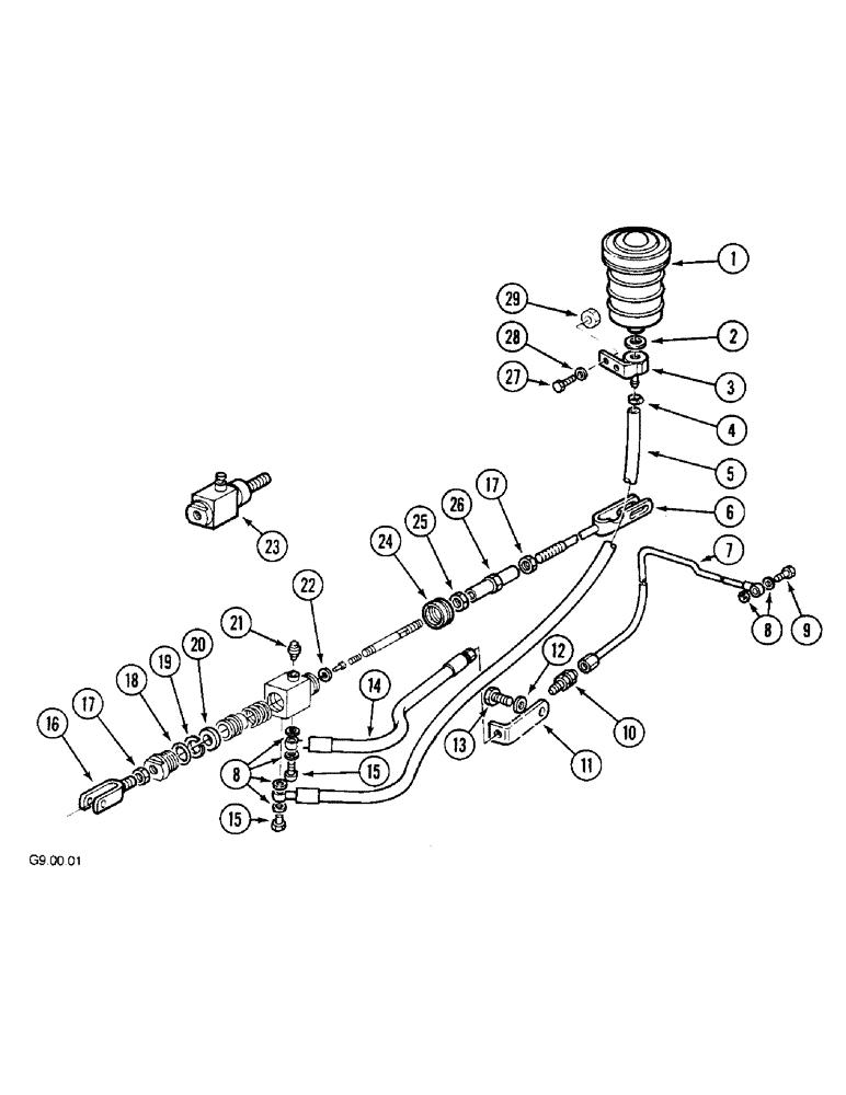 Схема запчастей Case IH 2120 - (8-76) - HYDRAULIC TRAILER BRAKE (08) - HYDRAULICS