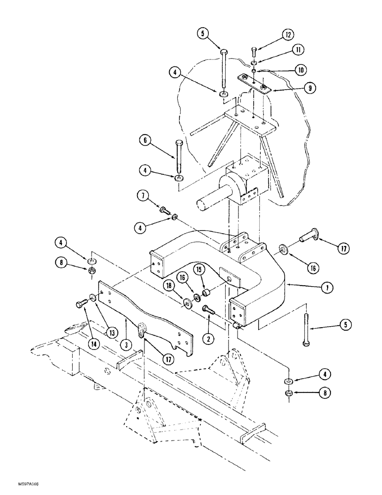 Схема запчастей Case IH 9380 QUADTRAC - (6-078) - AXLE YOKE, MOUNTING (06) - POWER TRAIN