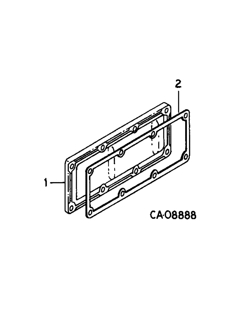 Схема запчастей Case IH 484 - (12-21[A]) - POWER, CRANKCASE SIDE COVER, TRACTORS WITH VALVE COVER BREATHER Power