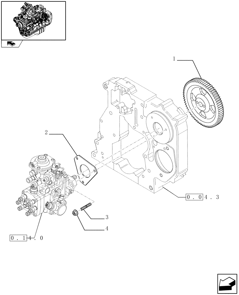 Схема запчастей Case IH F4GE9684R J600 - (0.14.2) - INJECTION PUMP - CONTROL  (504046002) 