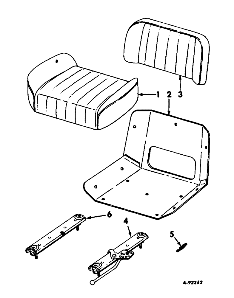 Схема запчастей Case IH 664 - (13-06) - SUPERSTRUCTURE, SEAT (05) - SUPERSTRUCTURE