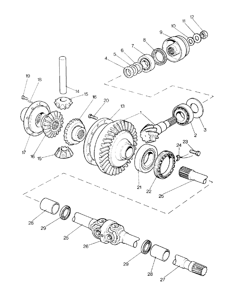 Схема запчастей Case IH 996 - (H03-5-1) - STEERING & FRONT AXLE, DIFFERENTIAL & HALF SHAFTS FOR FRONT AXLE MK4 4WD TRACTORS, DAVID BROWN AXLE Steering & Front Axle