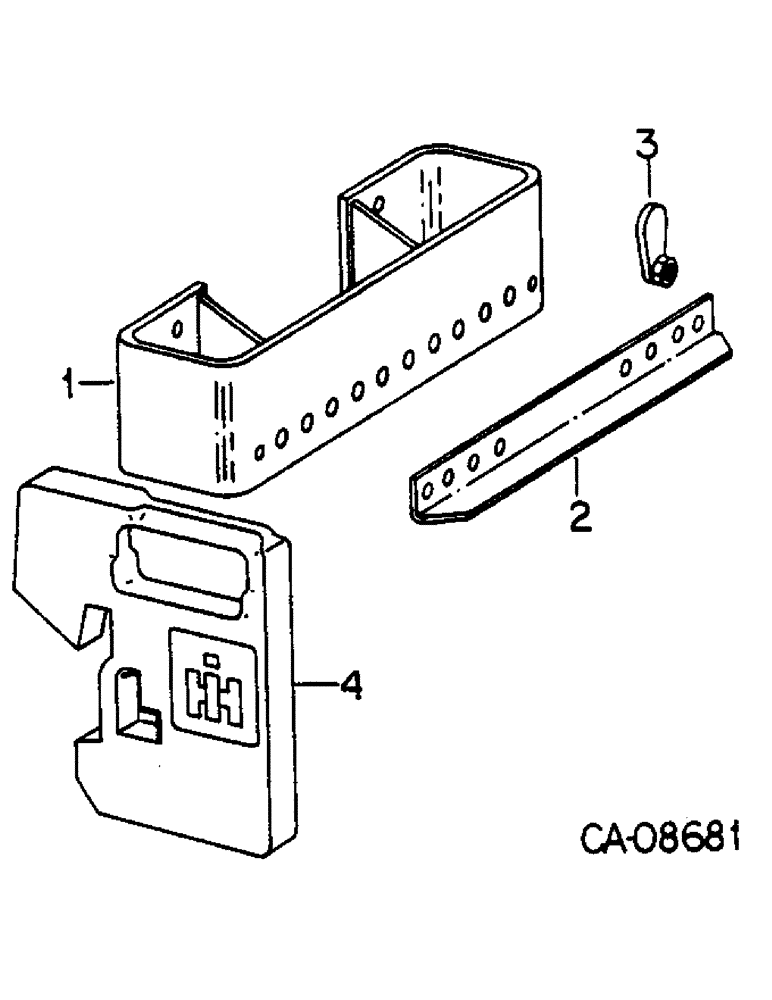 Схема запчастей Case IH HYDRO 84 - (09-12) - FRAME, FRONT END WEIGHT BRACKETS AND WEIGHTS (12) - FRAME