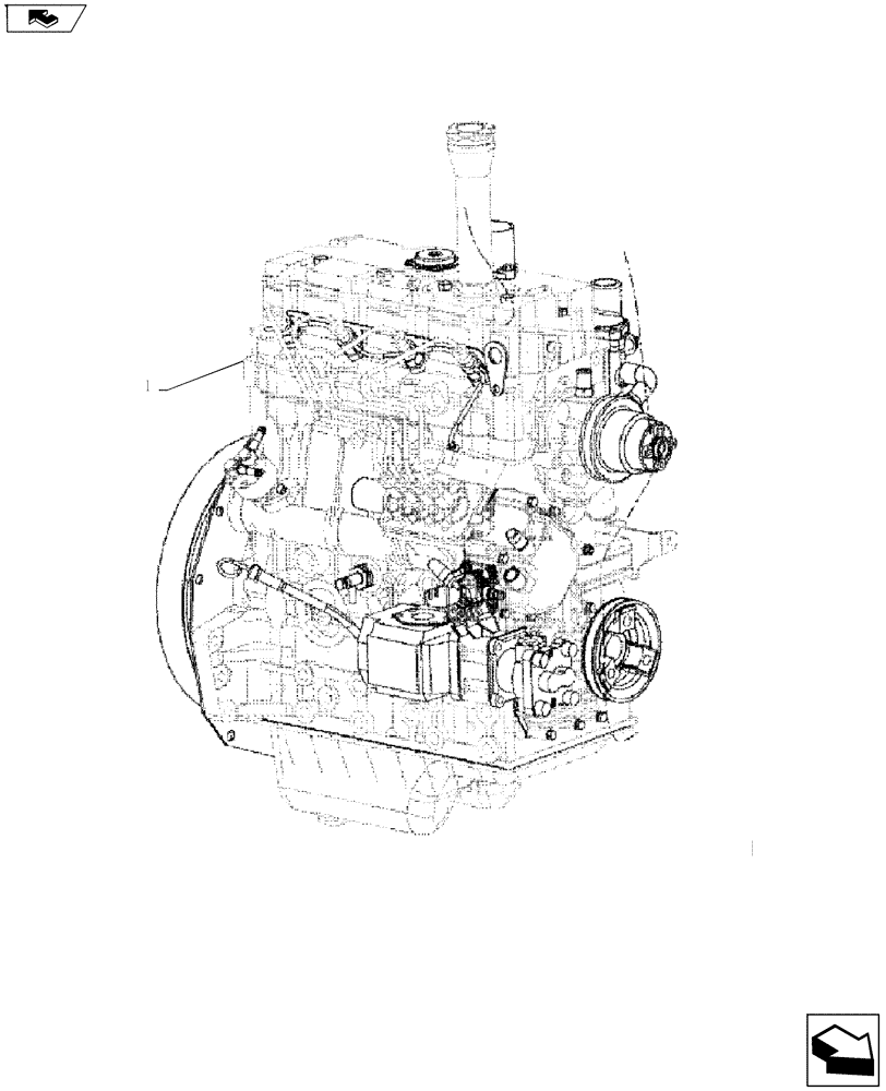 Схема запчастей Case IH FARMALL 55A - (10.001.01[02]) - ENGINE (10) - ENGINE