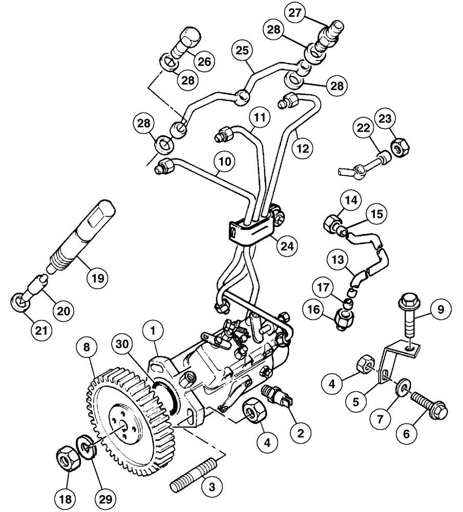 Схема запчастей Case IH CX50 - (03-03) - FUEL INJECTION SYSTEM (03) - FUEL SYSTEM