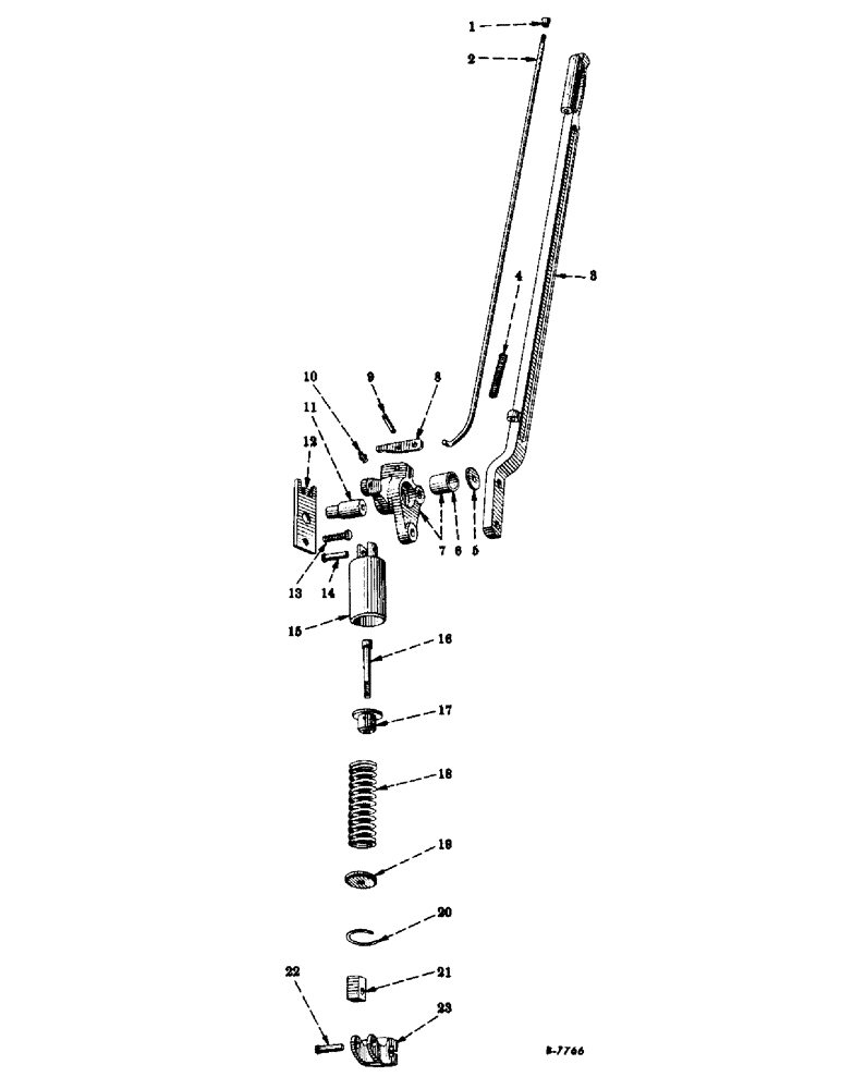 Схема запчастей Case IH SUPER M - (278) - CHASSIS, INDEPENDENT POWER TAKE-OFF LEVER AND CONNECTIONS, FOR TRACTORS 60001 UP (12) - CHASSIS