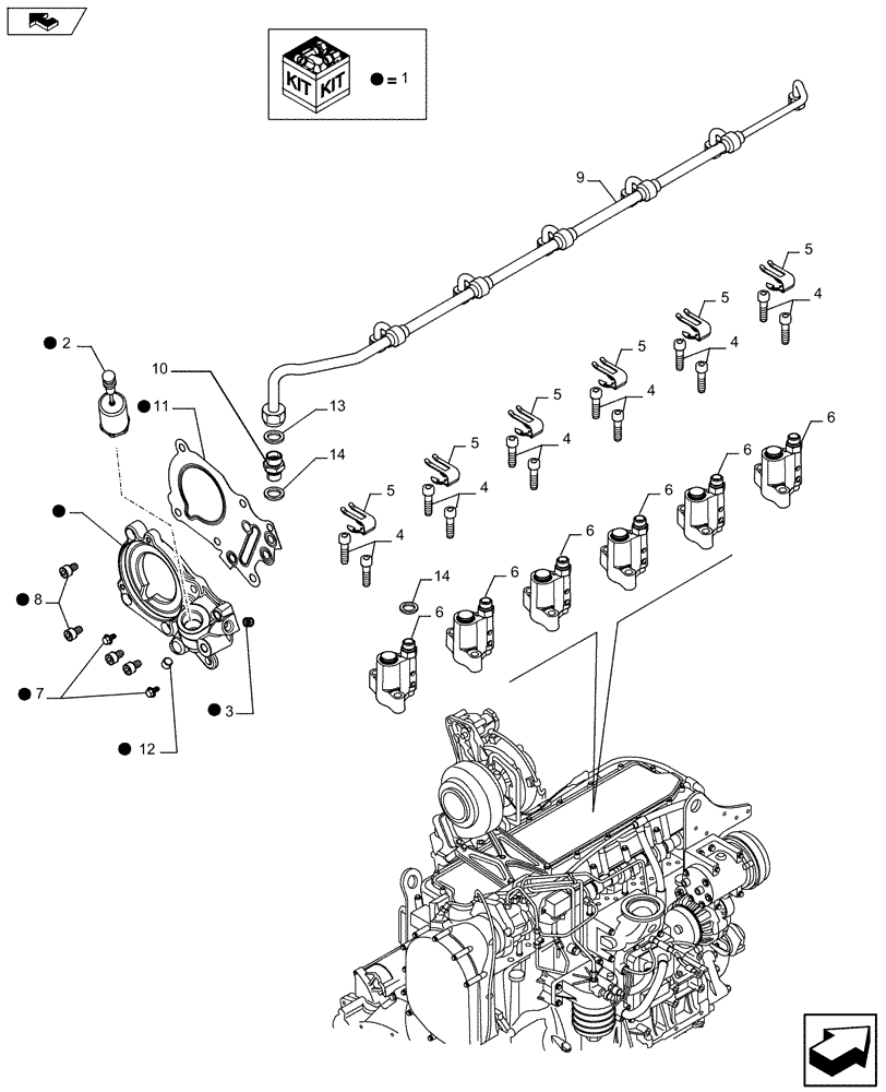 Схема запчастей Case IH F2CFE613J A010 - (10.120.01) - ENGINE EXHAUST BRAKE (504329098) 