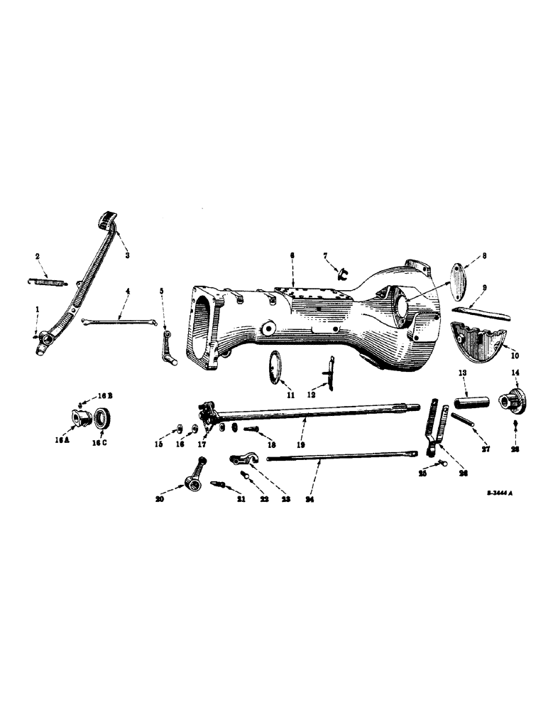 Схема запчастей Case IH FARMALL C - (112) - CHASSIS, CLUTCH HOUSING, CONTROLS AND CONNECTIONS (12) - CHASSIS