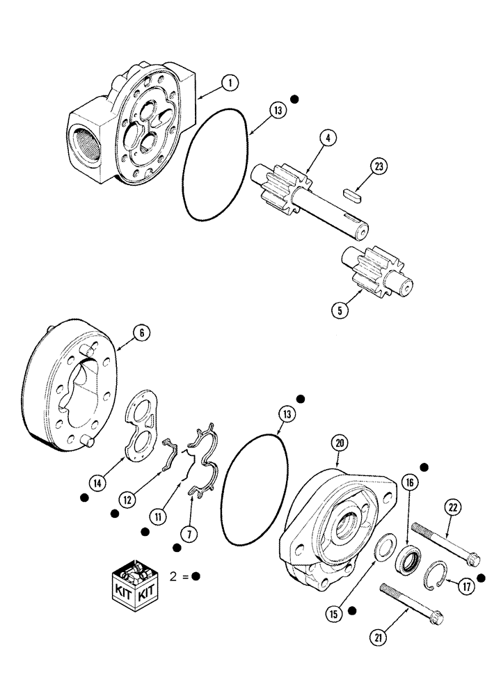 Схема запчастей Case IH 1010 - (08-17) - REEL DRIVE PUMP ASSEMBLY (08) - HYDRAULICS