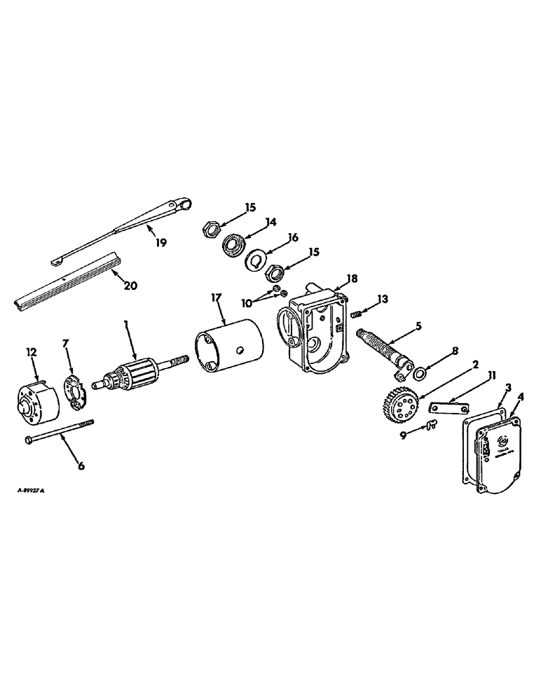 Схема запчастей Case IH 21026 - (13-25) - SUPERSTRUCTURE, WINDSHIELD WIPER MOTOR (05) - SUPERSTRUCTURE