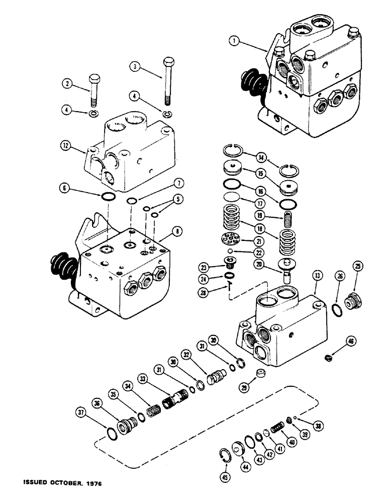 Схема запчастей Case IH 1175 - (132) - G100292 POWER BRAKE VALVE, PART NUMBER STAMPED ON COVER (07) - BRAKES