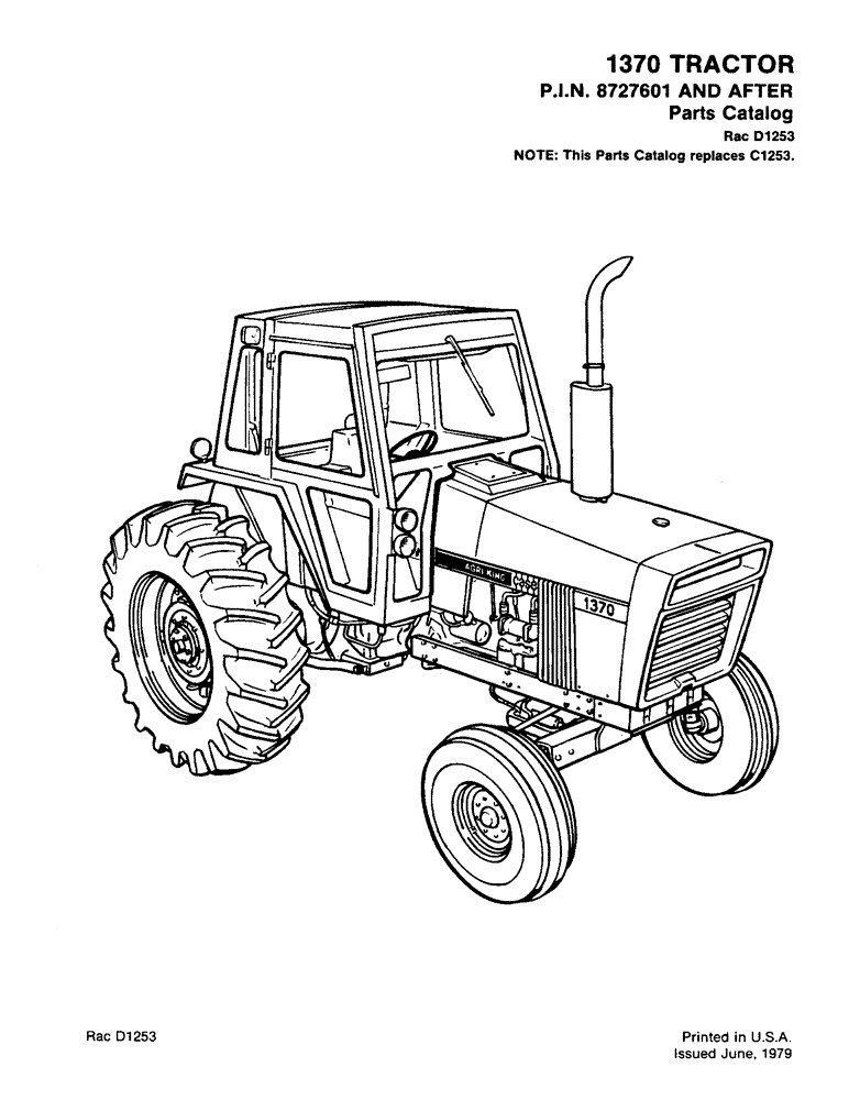 Схема запчастей Case IH 1370 - (001A) - 1370 TRACTOR (00) - PICTORIAL INDEX
