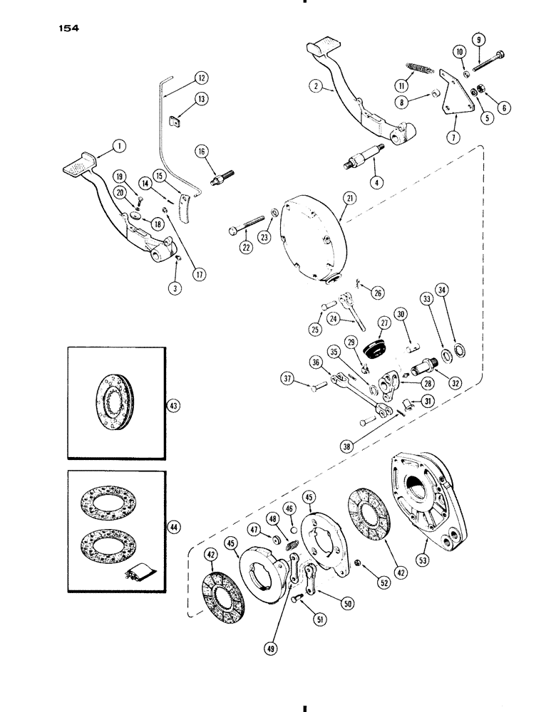 Схема запчастей Case IH 730 SERIES - (154) - BRAKES AND CONTROLS, 730 GROVE (07) - BRAKES