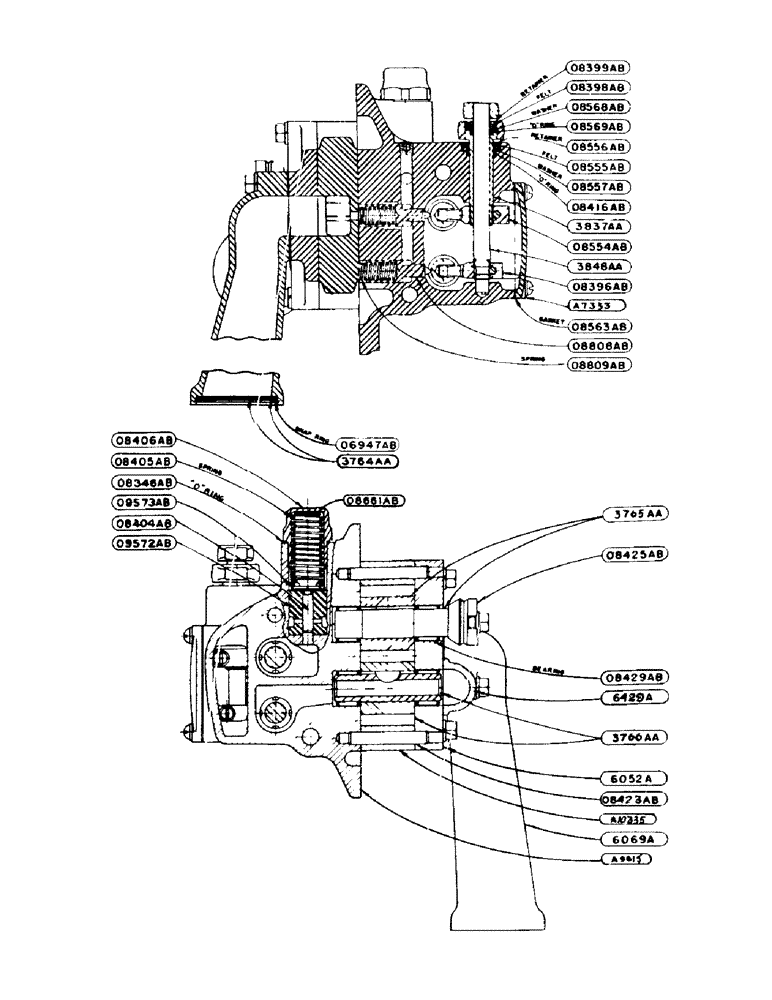 Схема запчастей Case IH 930 - (2-111) - HYDRAULIC CONTROL UNIT - HYDRAULIC VALVE AND PUMP ASSEMBLY (08) - HYDRAULICS