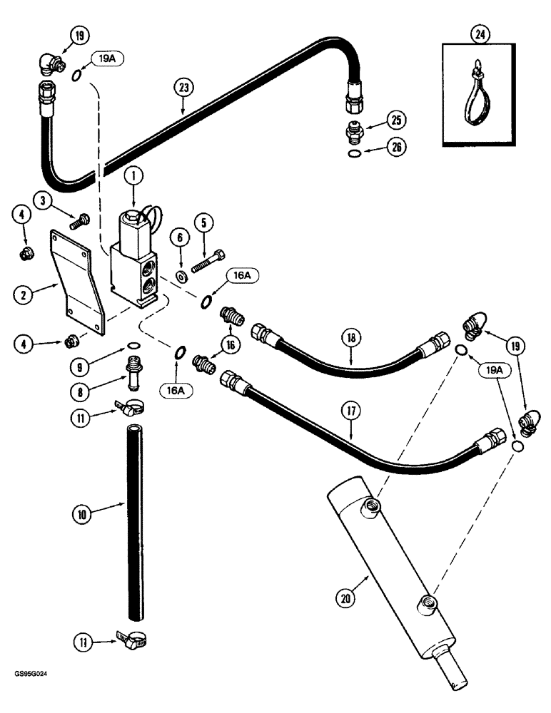 Схема запчастей Case IH 1670 - (8-62) - SEPARATOR CLUTCH SYSTEM, MODULAR CONTROL (07) - HYDRAULICS