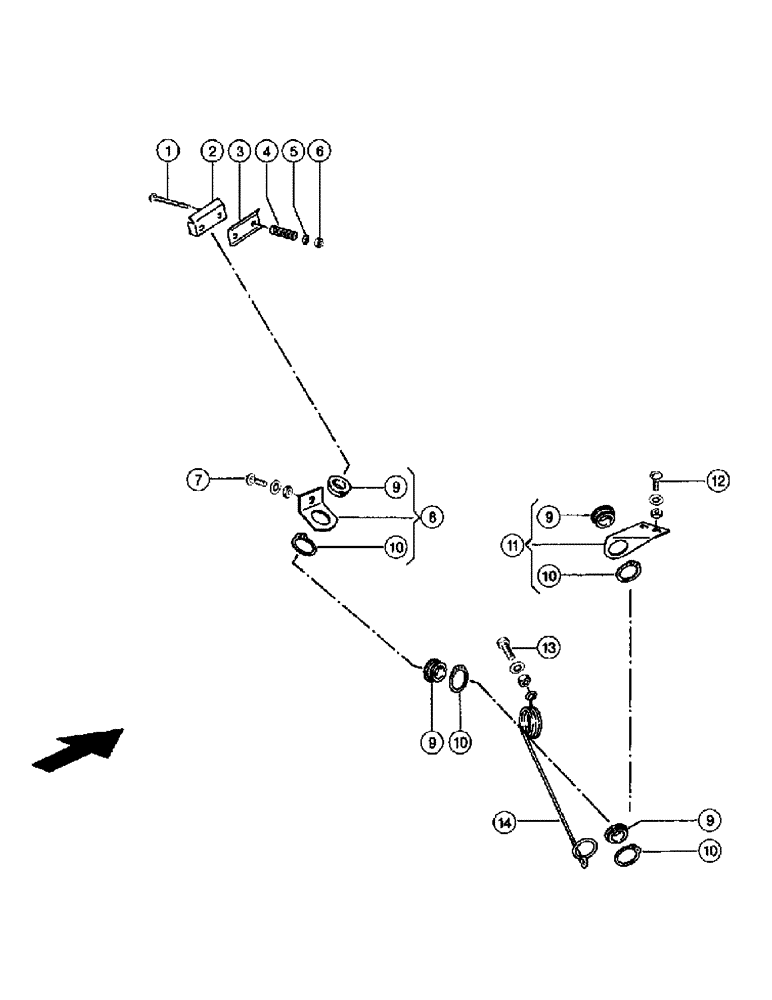 Схема запчастей Case IH 110 - (030) - TWINE GUIDES (15) - TYING MECHANISM