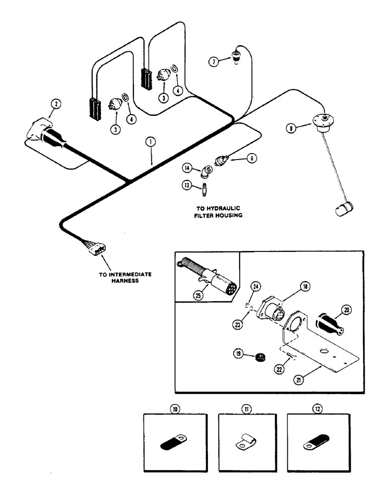 Схема запчастей Case IH 2670 - (096) - TRANSMISSION HARNESS AND ATTACHING PARTS (04) - ELECTRICAL SYSTEMS