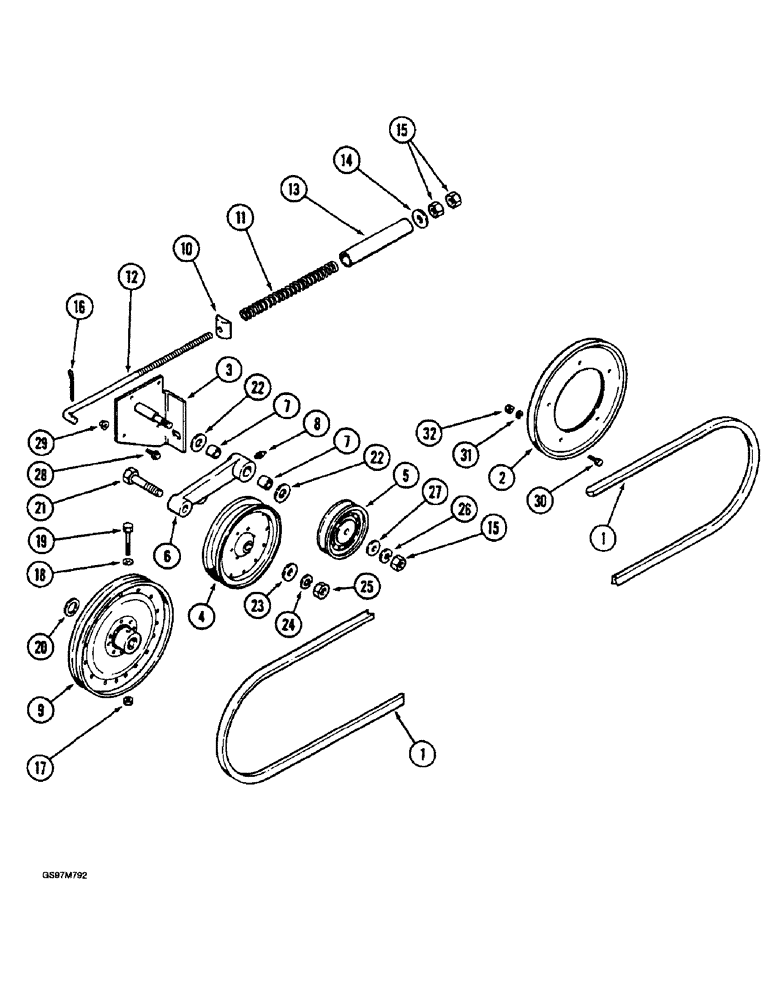 Схема запчастей Case IH 1660 - (9F-04) - STRAW SPREADER, DRIVE (19) - STRAW SPREADER & CHOPPER