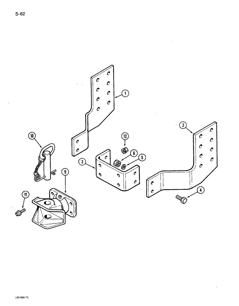 Схема запчастей Case IH 1680 - (5-062) - TRAILER HITCH (04) - STEERING