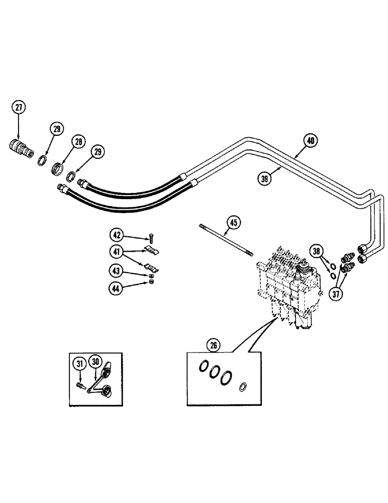 Схема запчастей Case IH 2090 - (8-424) - REMOTE HYDRAULICS, REMOTE ATTACHMENT, NUMBER FOUR CIRCUIT (CONTD) (08) - HYDRAULICS