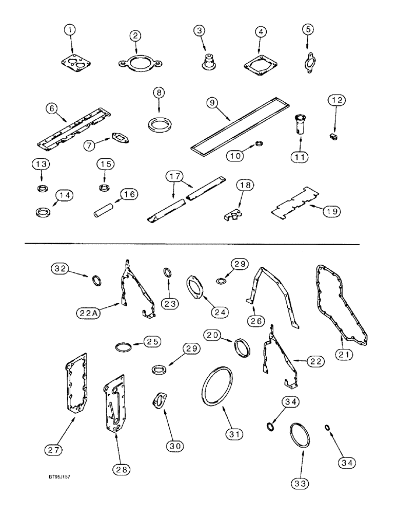 Схема запчастей Case IH 1688 - (2-54) - GASKET KITS, 6TA-830 ENGINE, VALVE GRIND, CYLINDER BLOCK (01) - ENGINE