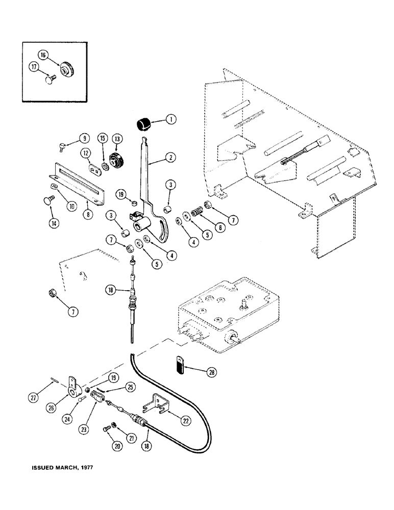 Схема запчастей Case IH 1570 - (216) - D.O.M. SYSTEM, D.O.M. CONTROLS (09) - CHASSIS/ATTACHMENTS