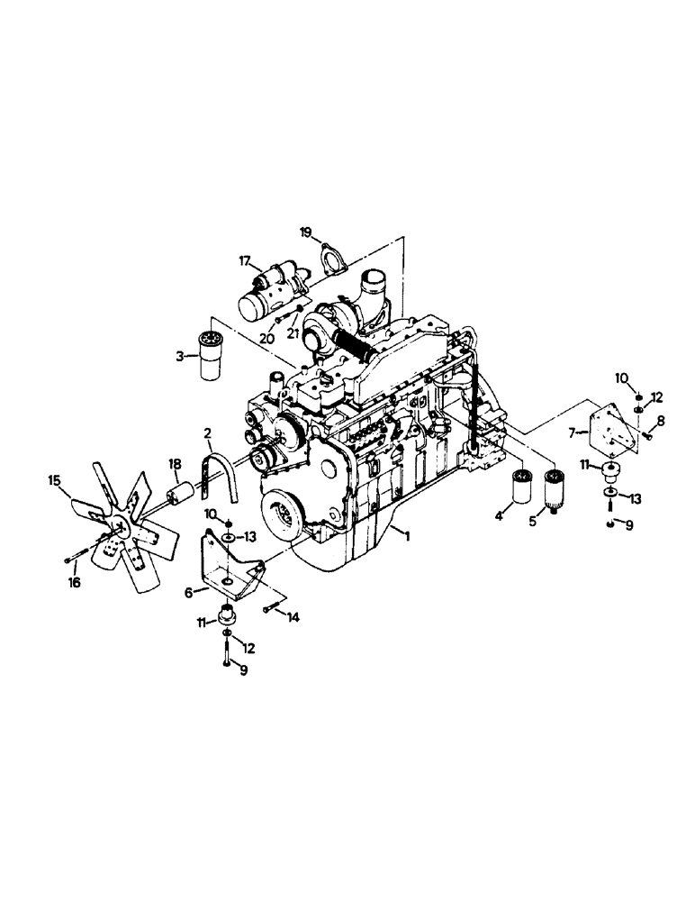 Схема запчастей Case IH 9130 - (04-01) - ENGINE AND MOUNTING (04) - Drive Train