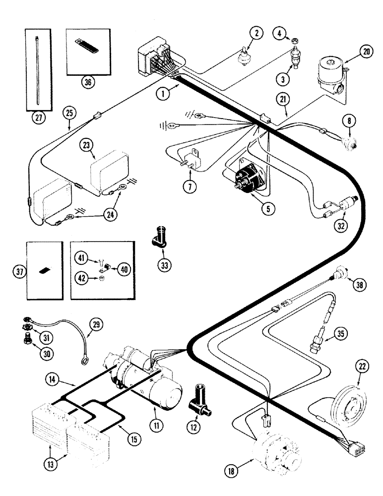 Схема запчастей Case IH 2594 - (4-10) - ENGINE HARNESS, P.I.N. 9944363 AND AFTER (04) - ELECTRICAL SYSTEMS