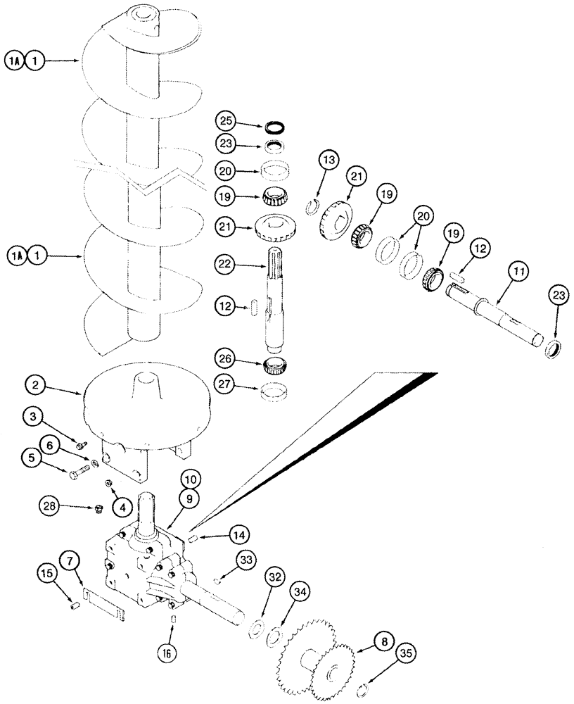 Схема запчастей Case IH 2366 - (09E-08) - AUGER, UNLOADER - GRAIN TANK, LOWER (17) - GRAIN TANK & UNLOADER