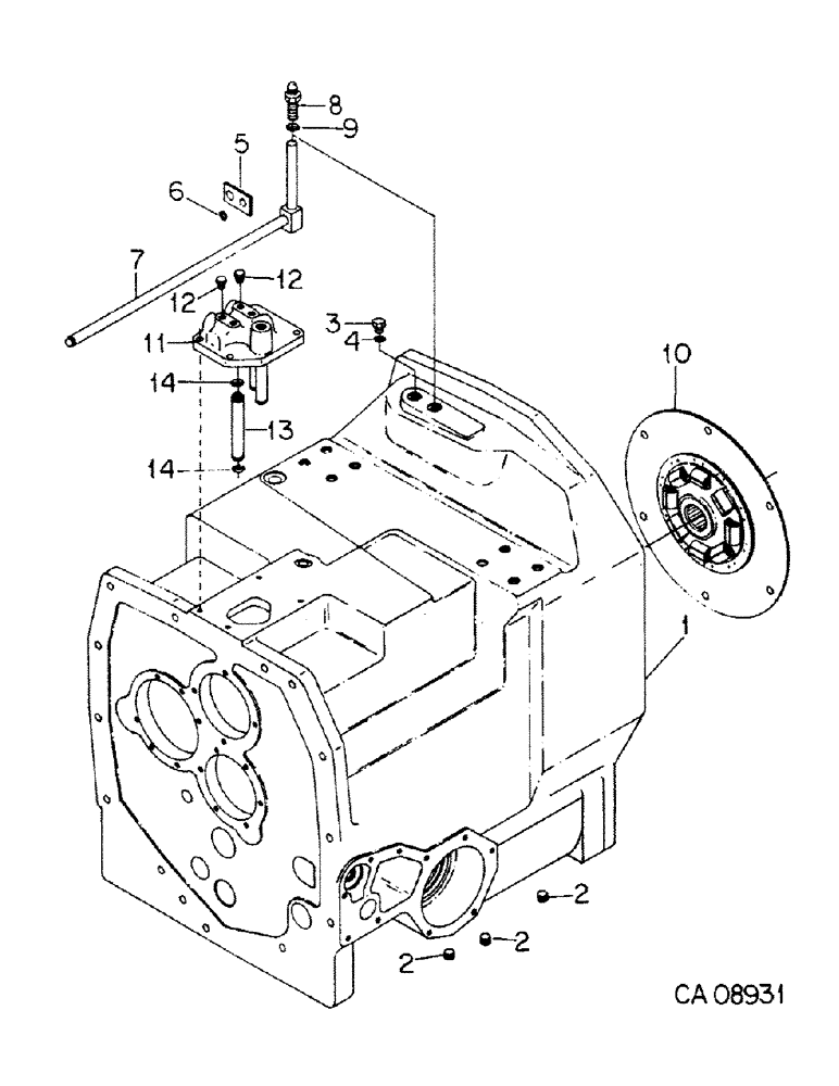 Схема запчастей Case IH 5488 - (07-03) - DRIVE TRAIN, CLUTCH HOUSING (04) - Drive Train