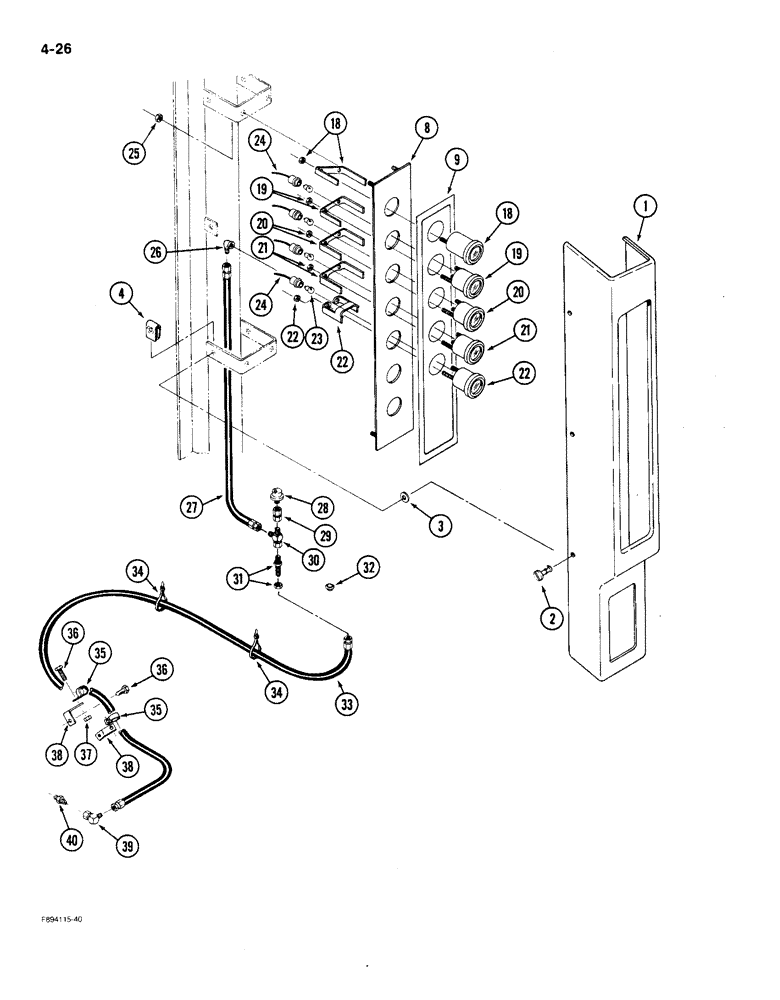 Схема запчастей Case IH 9150 - (4-26) - GAUGE PANEL (04) - ELECTRICAL SYSTEMS